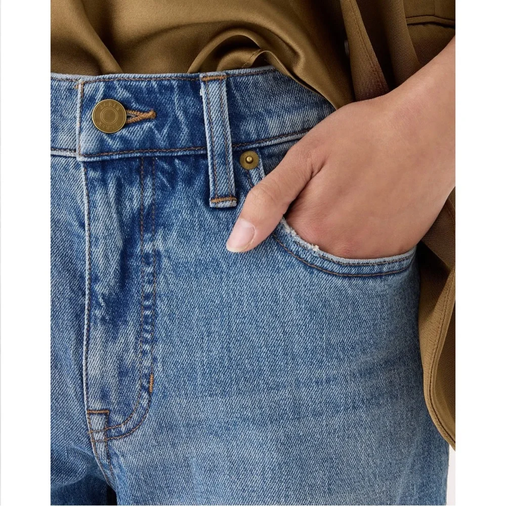 J.Crew Mid-Rise '90s Classic Straight-Fit Jeans in Pheasant Wash - Picture 10 of 12